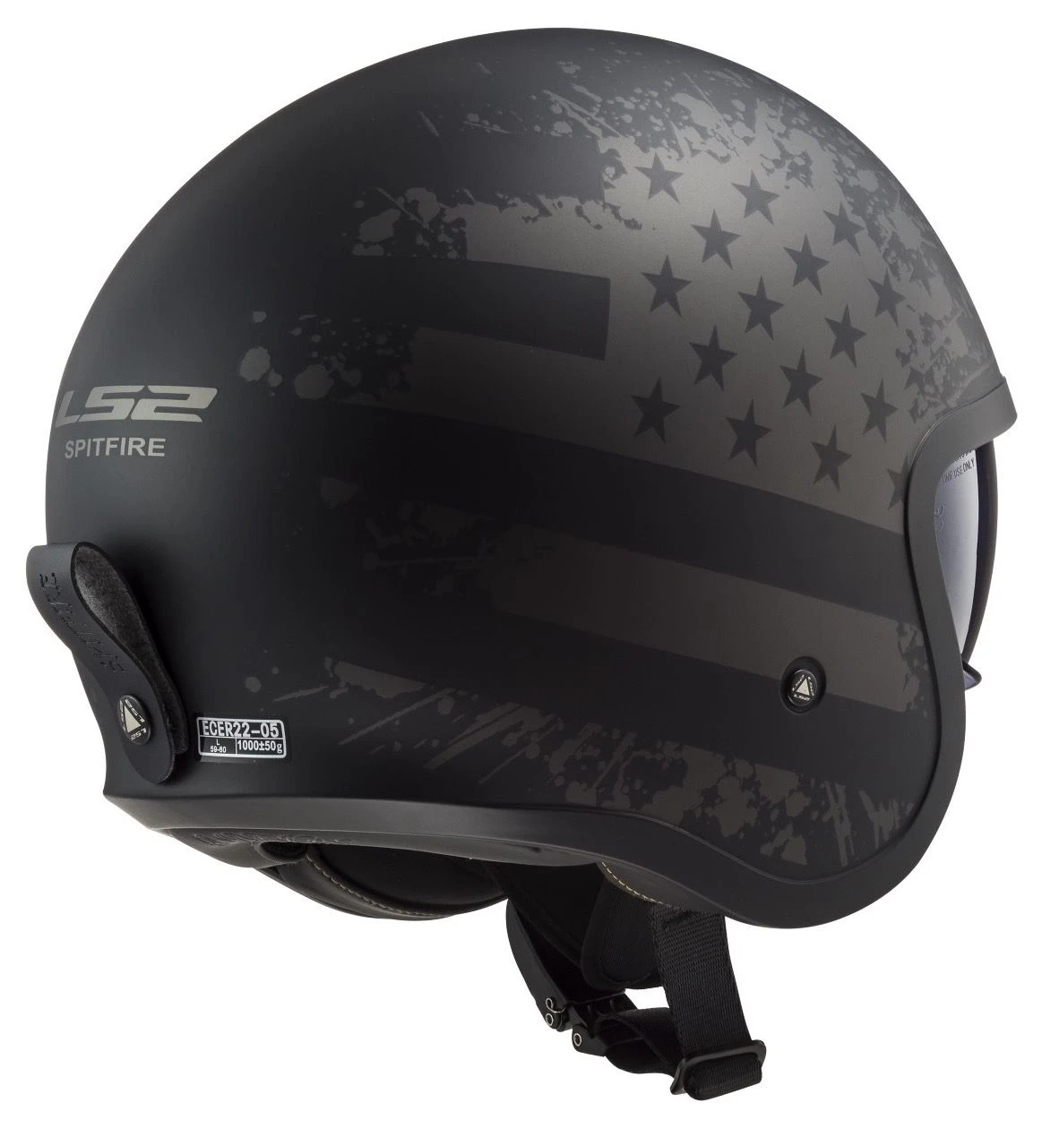 Richa OF599 Spitfire Black Flag Motorhelm - Afbeelding 2